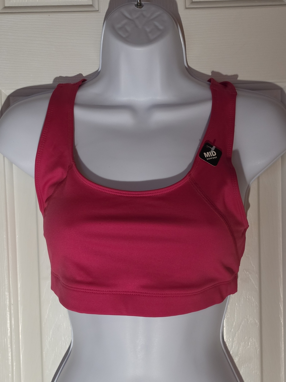 BCG Hot Pink Sports Bra Racerback Medium NEW MID Support Athletic Athleisure